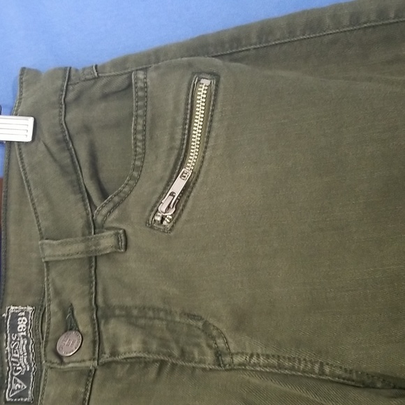 Guess Denim Olive / Army Green Jeans with Lots of Pockets - Picture 8 of 14